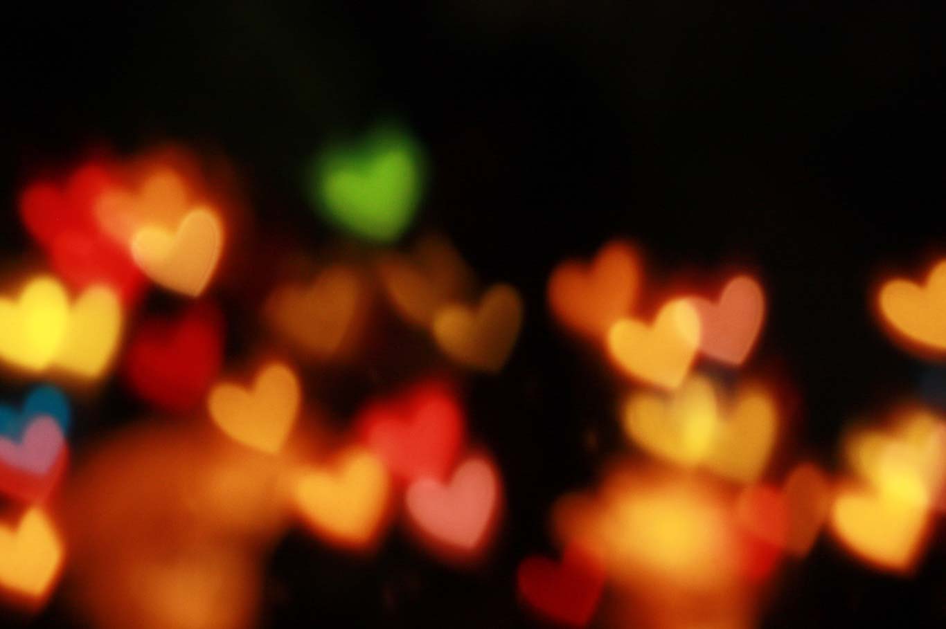 Bokeh image of hearts